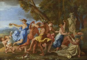 A Bacchanalian Revel Before a Term, Nicolas Poussin, 1632–1633